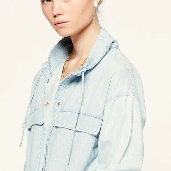 Isabel Marant Etoile NWOT Marvin Chambray Jumpsuit Blue Size 34 - Picture 13 of 13